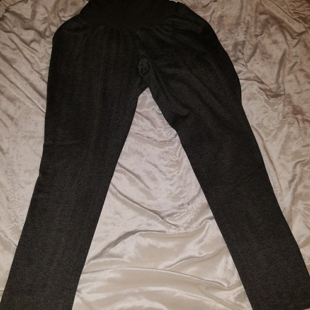 Motherhood maternity herringbone pants xl